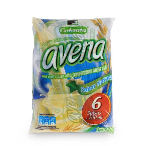 Avena Colanta Sabor Natural SixPack x200ml c/u (1200ml)