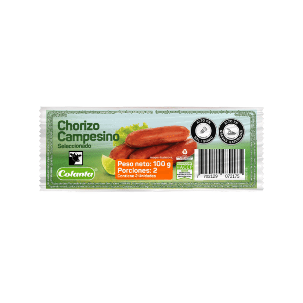 Chorizo Colanta Campesino Seleccionado 2unds x100g