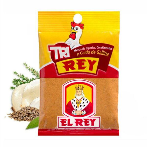 TriRey Mezcla De Especias, Condimentos y Caldo Con Sabor a Gallina El Rey x 55g
