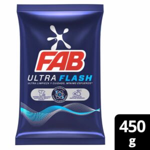 Detergente Polvo Fab Ultra Flash x450g