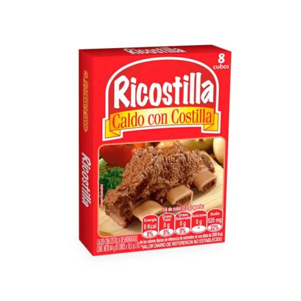 Caldo Ricostilla Con Costilla 8 Cubos x84g
