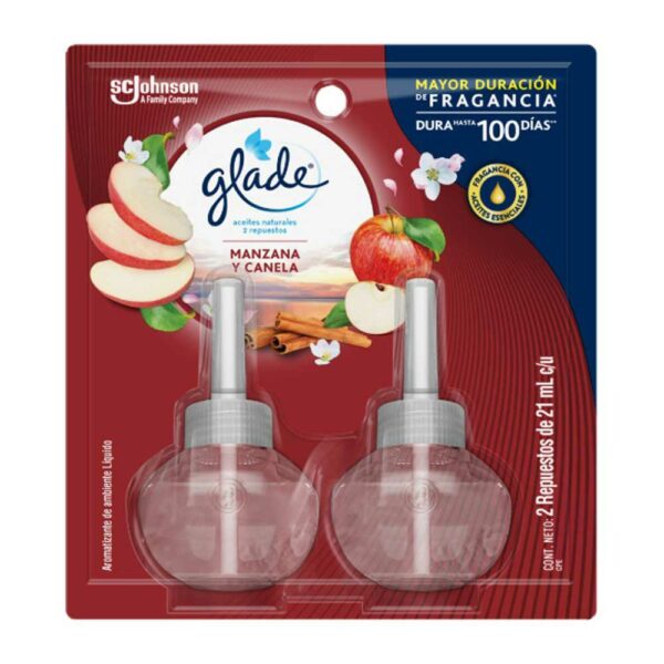 Repuesto Ambientador Glade Manzana Canela Electrico 2und x21ml