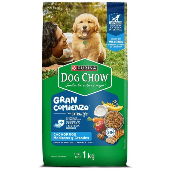 Dog Chow Gran Comienzo CACHORROS Medianos y grandes x1kg