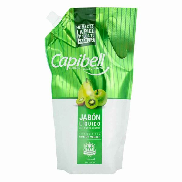 Capibell Jabón Líquido Con Fragancia Frutos Verdes X800ml