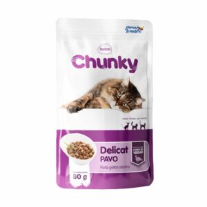 Comida Humeda Para Gato CHUNKY Delicat Pavo x85gr