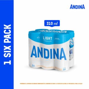 Cerveza Andina Light Lata 310ml x 6 Unds
