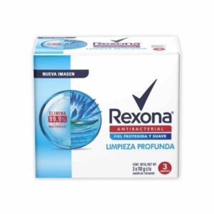Jabón Para Piel Rexona Antibacterial Limpieza Profunda 
 3und x110g c/u