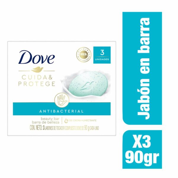 Jabón Dove Cuida y Protege 3 UND x90g C/U