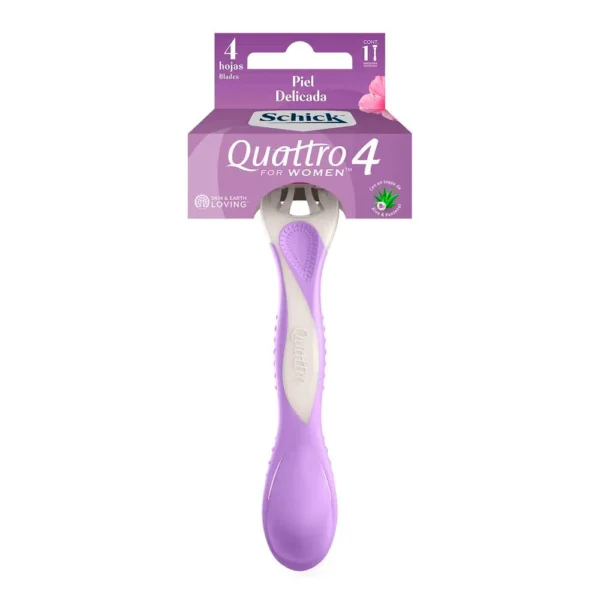 Maquina De Afeitar Schick Quattro 4 Hojas For Women