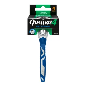 Maquina De Afeitar Quattro Schick Piel Normal 4 Hojas