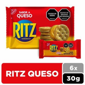 Galletas Ritz Sandwich Sabor Queso 6 Paq x180g
