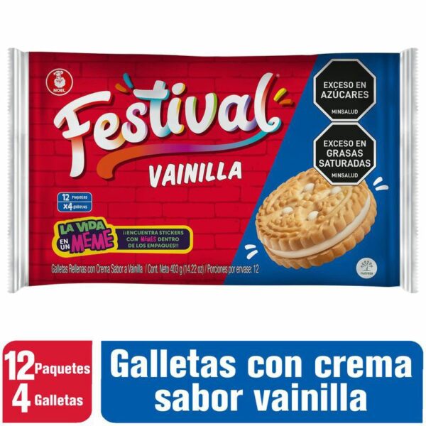 Galletas Noel Festival Vainilla 12 Paq x403g