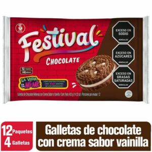 Galletas Noel Festival Chocolate 12 Paq x403g