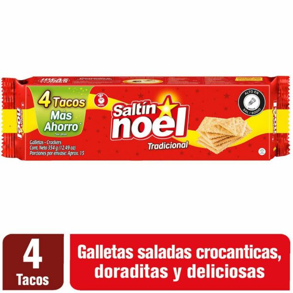 Galletas Saltin Noel Tradicional 4 Tacos x354g