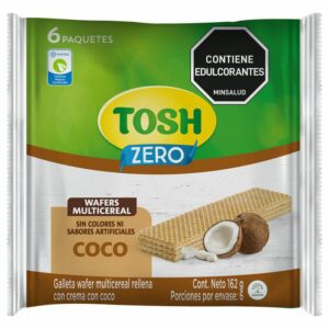 Galletas Tosh Wafers Multicereal Coco 6 Paq x162g
