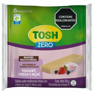Galletas Tosh Wafers Multicereal Yogurt, Fresa y Acai 6 Paq x162g