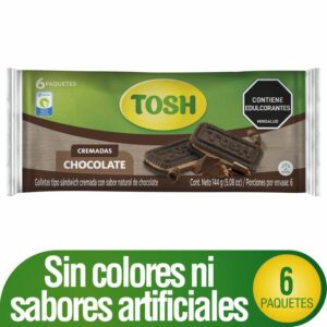 Galletas Tosh Cremadas Chocolate 6 Paq x144g