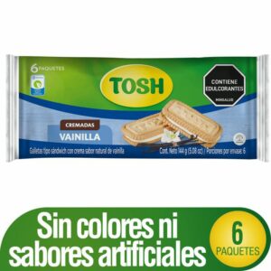 Galletas Tosh Cremadas Vainilla 6 Paq x144g