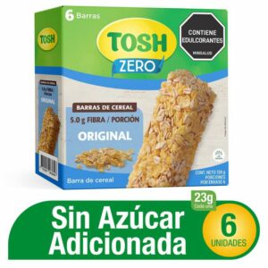 Barras Tosh Zero De Cereal Original Sin Azucar Cajita 6Unds x138g