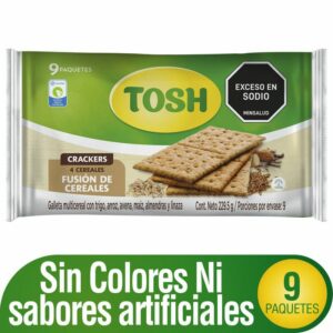 Galletas Tosh Fusión de Cereales 9 Paq x229g