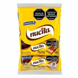 Galletas Colombina Nucita Wafer cubierta con Chocolate 8 Paq x183g