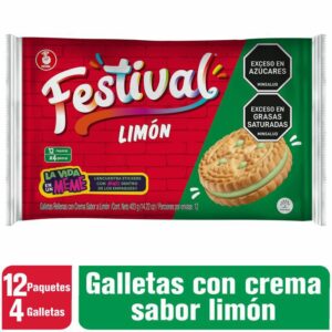 Galletas Noel Festival Limón 12 Paq x403g
