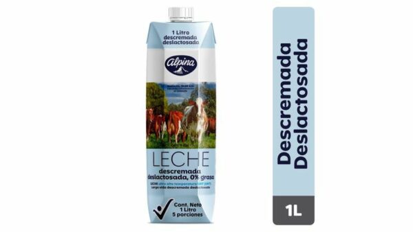 Leche Alpina Descremada 0% Grasa en Caja x1000ml