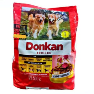 Alimento Para Perro Donkan Adultos Sabor Carne y Cereales x500g
