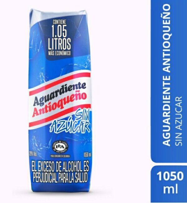 Aguardiente Antioqueño Azul Sin Azucar x1050ml