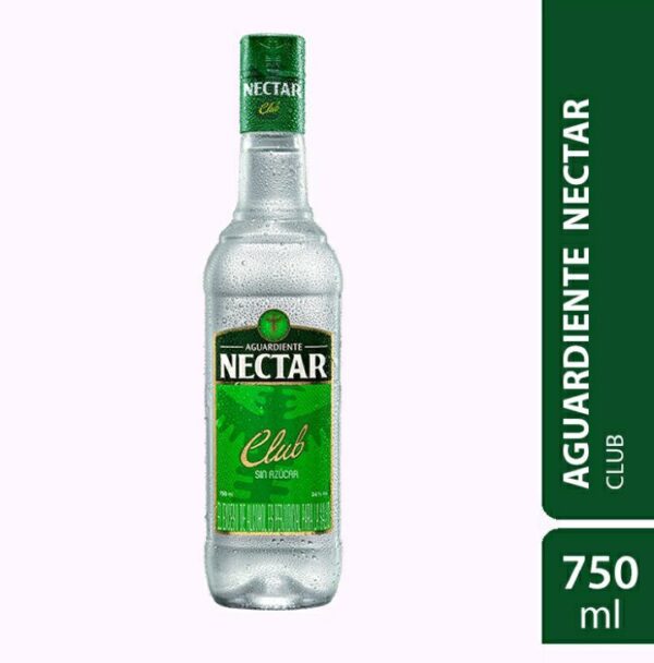 Aguardiente Nectar Verde Club Sin Azúcar x750ml