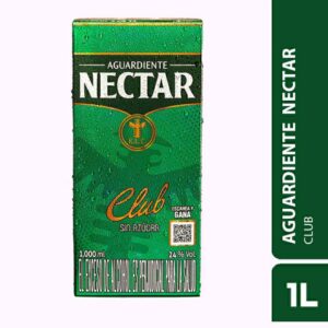 Aguardiente Néctar Club Verde Sin Azúcar x1000ml