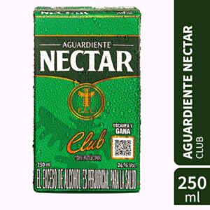 Aguardiente Nectar Verde Club Sin Azúcar x250ml