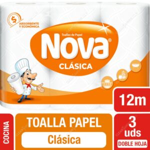 Toalla Nova Clasica 3 Rollos x 50 Und