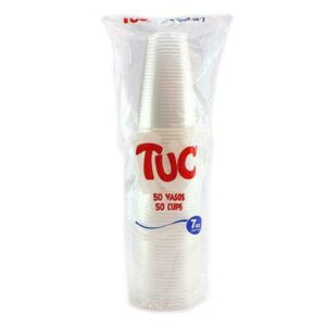 Vasos Tuc Traslúcido 7 Oz x 50 Und