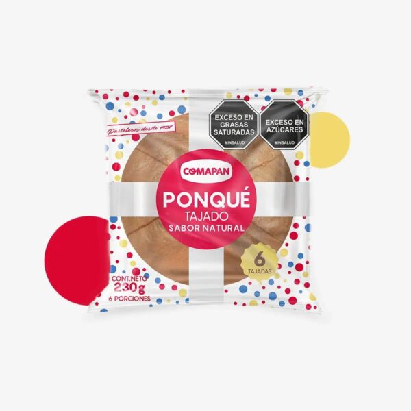 Ponqué Tajado Natural ComaPan 6 Und x 230g
