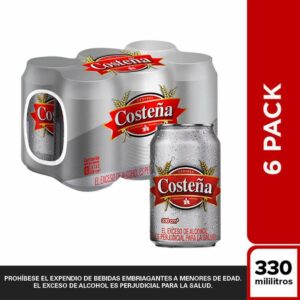 Cerveza Costeña Lata 330ml x 6 Unds