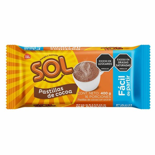 Chocolate Sol Pastillas De Cacao x 400g