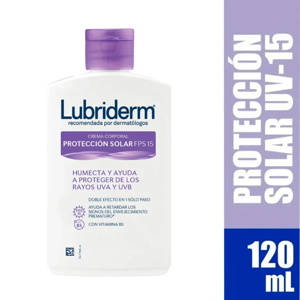 Crema Humectante Corporal Lubriderm Protección Solar FPS 15 x120ml