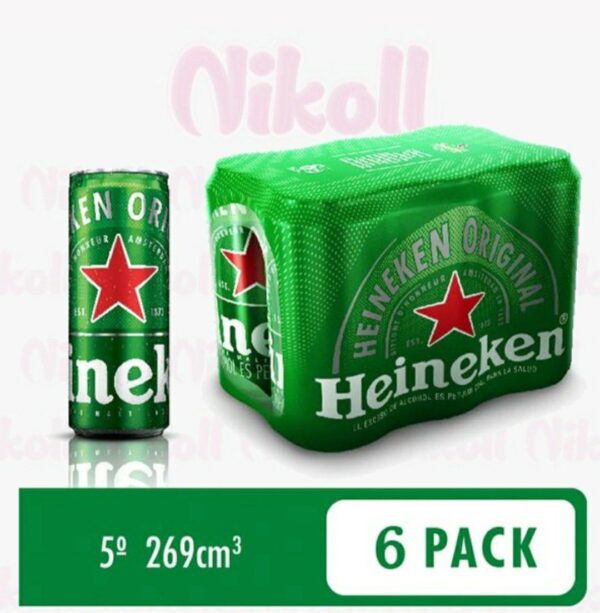 Cerveza Heineken Lata 269ml x6 Unds