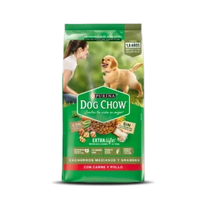 Dog Chow Cachorros Medianos y Grandes Con Carne y Pollo x350g