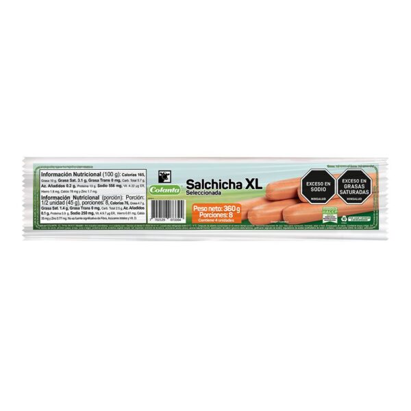 Salchicha Colanta XL Seleccionada 4unds x360g