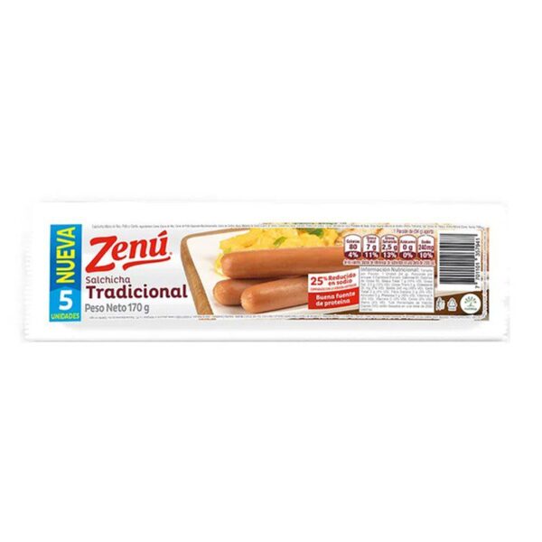 Salchicha Zenú Tradicional 5unds x170g