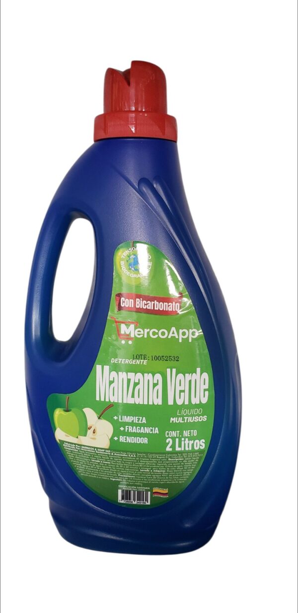 Detergente Mercoapp Aroma Manzana Verde x 2L