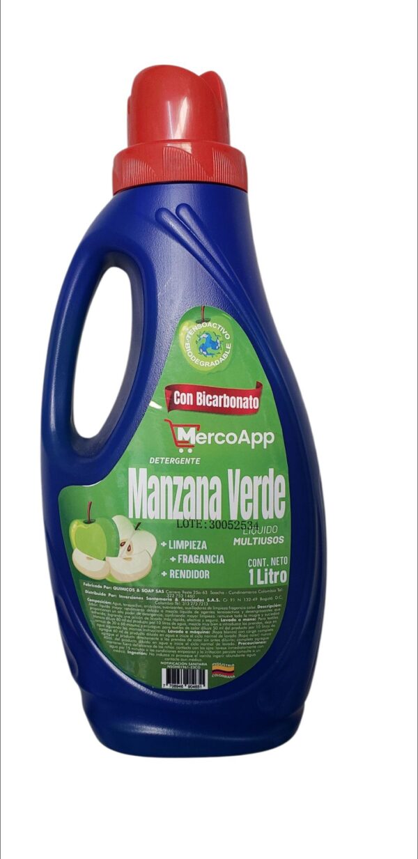Detergente Mercoapp Aroma Manzana Verde x 1L