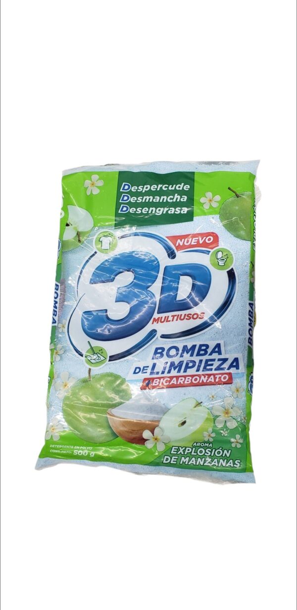 Detergente En Polvo 3D Manzana x500g