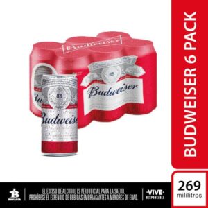 Cerveza Budweiser Lata 269ml x 6 Unds