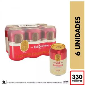 Cerveza Club Colombia Roja Lata 330ml x 6 Unds