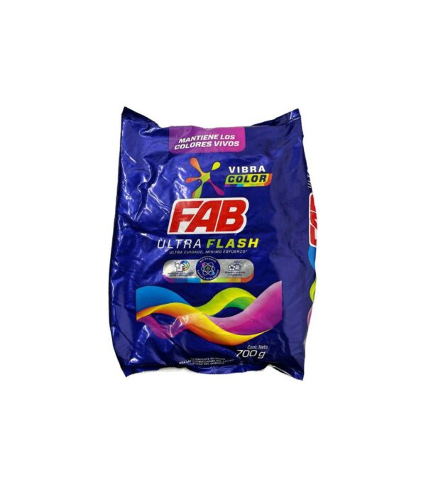 Detergente Polvo Fab Ultra Flash Revitacolor x700g