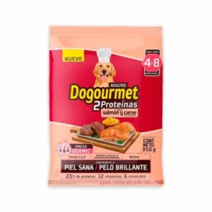 Alimento Para Perro Dogourmet Adultos 2 Proteínas Sabor Salmón y Carne x350g