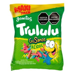 Gomas Trululu Gusanos Ácidos x100gr